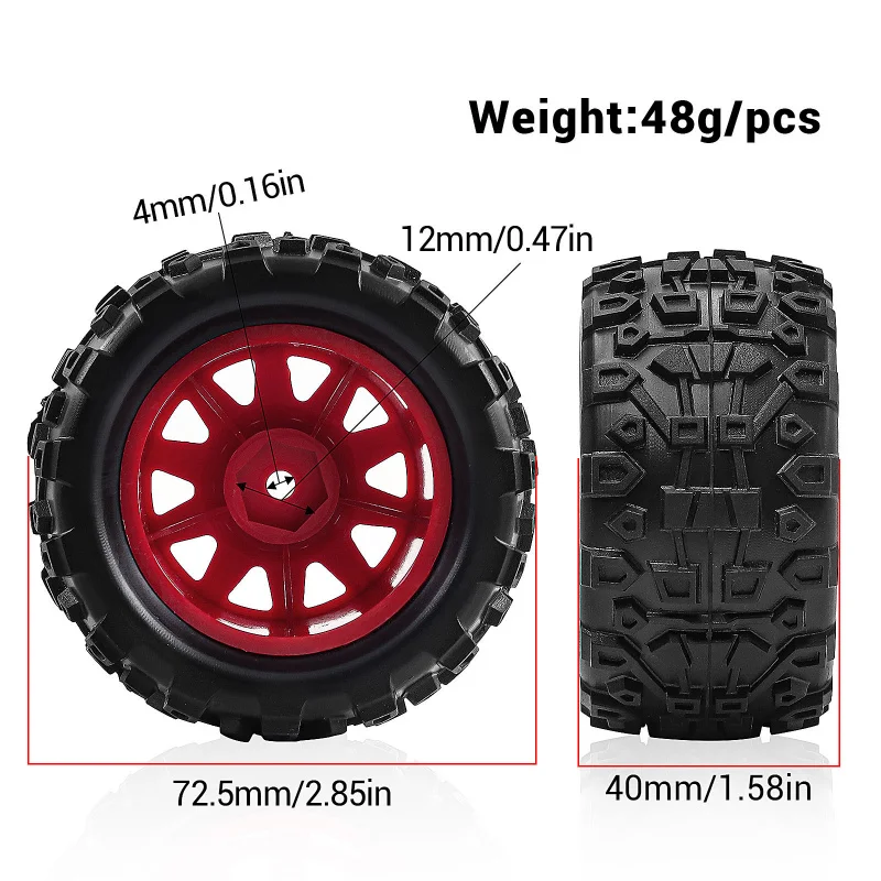 1/18 ARRMA TYPHON  GRANITE GROM Large Tire Giant Tooth Tire Small GraniteW309