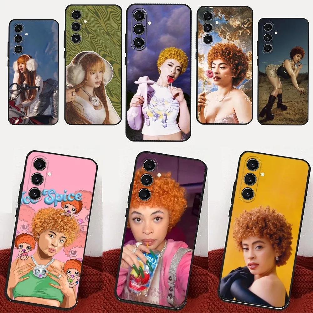 Rapper Ice S-Spice Phone Case For Samsung Galaxy A13,21s,22,31,32,52,53,71,80,91 Black Soft Cover