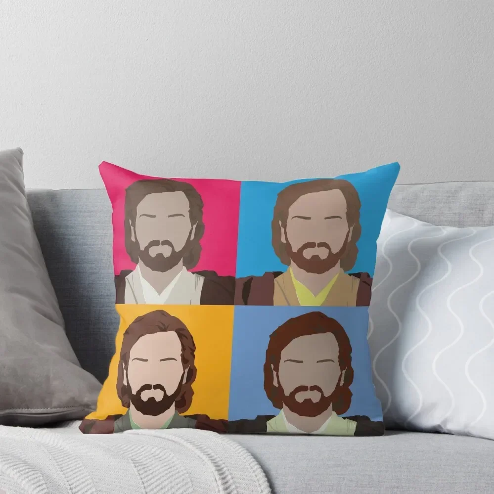 

Obi Wan Warhol Throw Pillow Elastic Cover For Sofa Custom Cushion Photo Christmas Pillows christmas cushions covers pillow