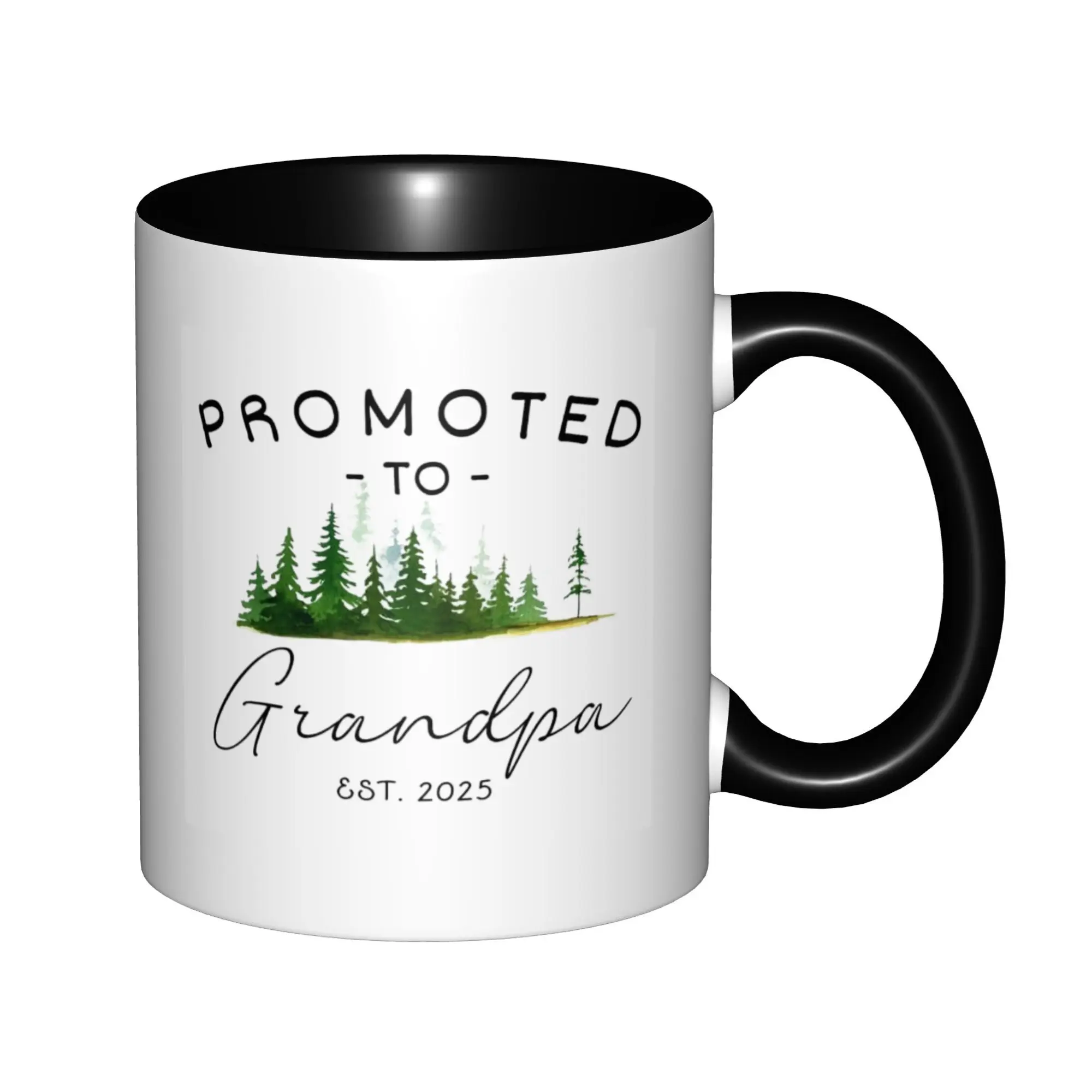

Promoted To New Grandpa 2025 Mugs For Birthday Coffee Mugs Ceramic Tea Cups 11oz