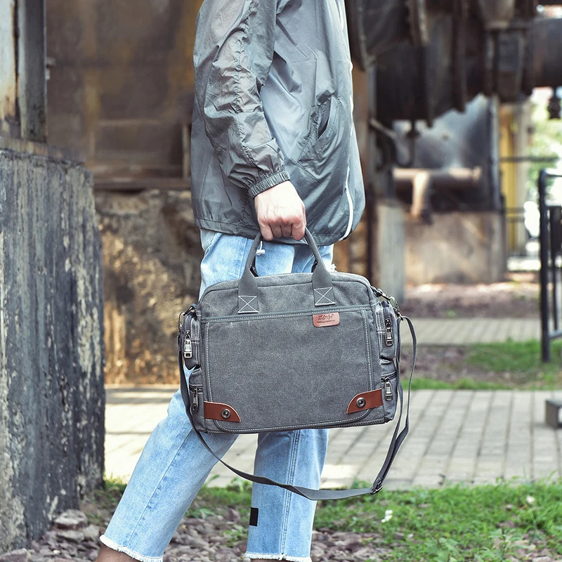 Canvas bag Fashion Men Briefcase Business Retro Travel Crossbody Bags Men Messenger Bags Briefcase Men Handbag Tote shoulder