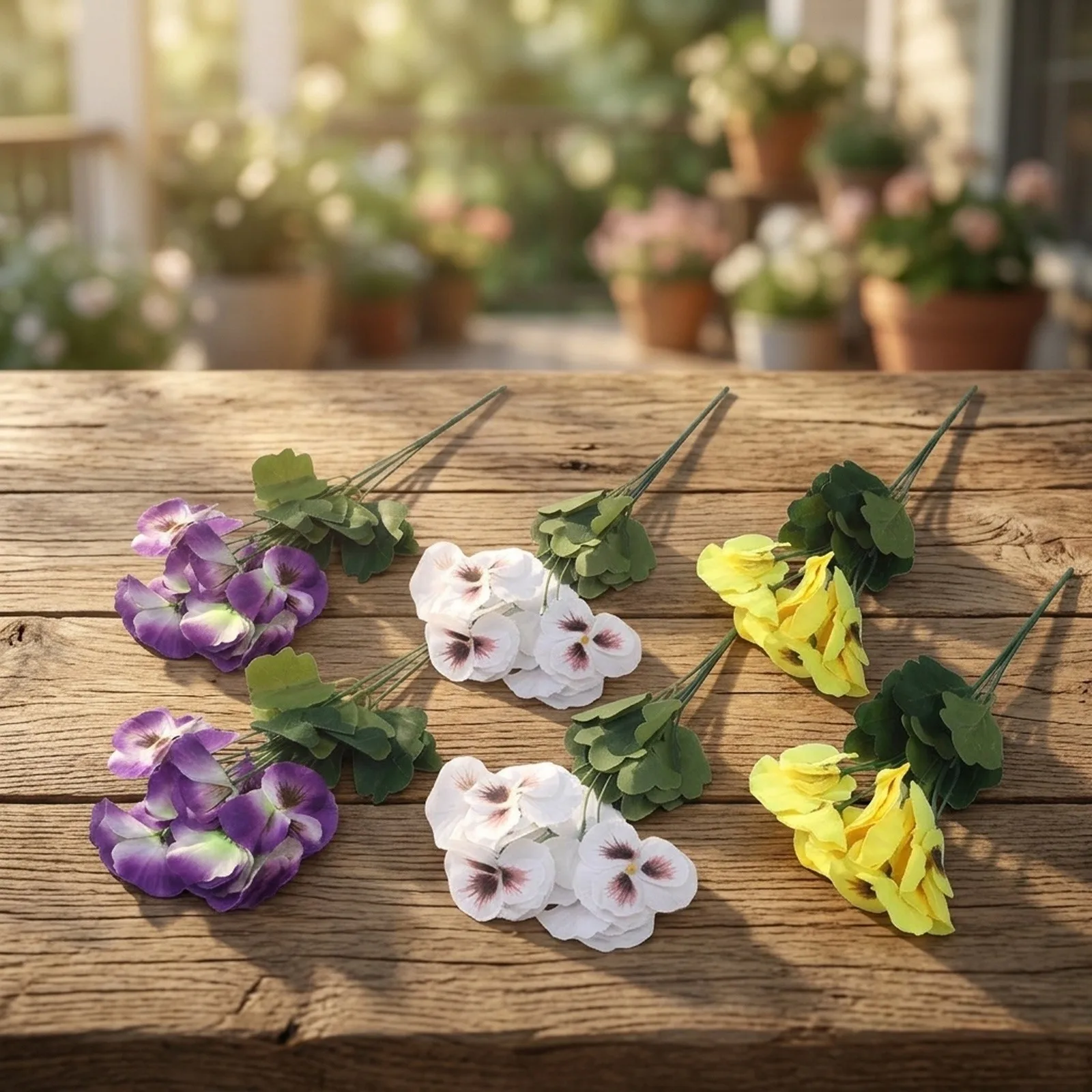 Summer for Home Decoration Vibrant Faux Flowers for versatile Floral Arrangements Low Care Floral Set Odorless Artificial