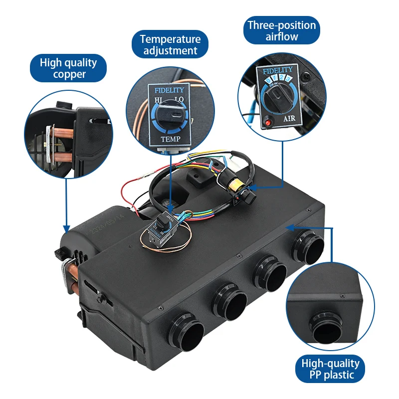 Kompresor udara mobil elektrik Universal, kompresor udara mobil elektrik Universal 12V/24V A/C 404 dengan sistem-kontrol iklim sempurna untuk truk & berkemah AC