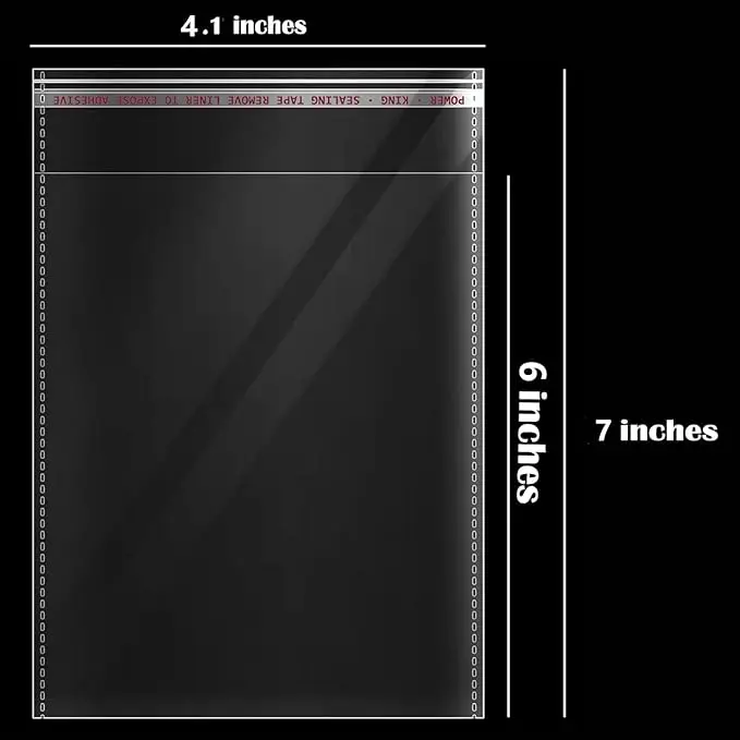 4x6 Inches 100 Pcs Clear Self Sealing Cellophane Bags Cookie Bags Resealable Cellophane Bag for Packaging Cookies,Gifts,Favors, Products,Candy view 2