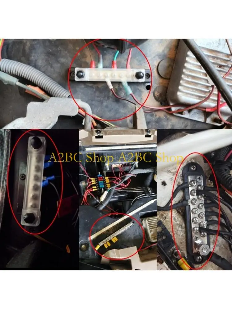 

A2BC Bus Bar & Cover Ground Distribution Block Universal Car Boat Marine Pickup Trailer Power Distribution Terminal Block