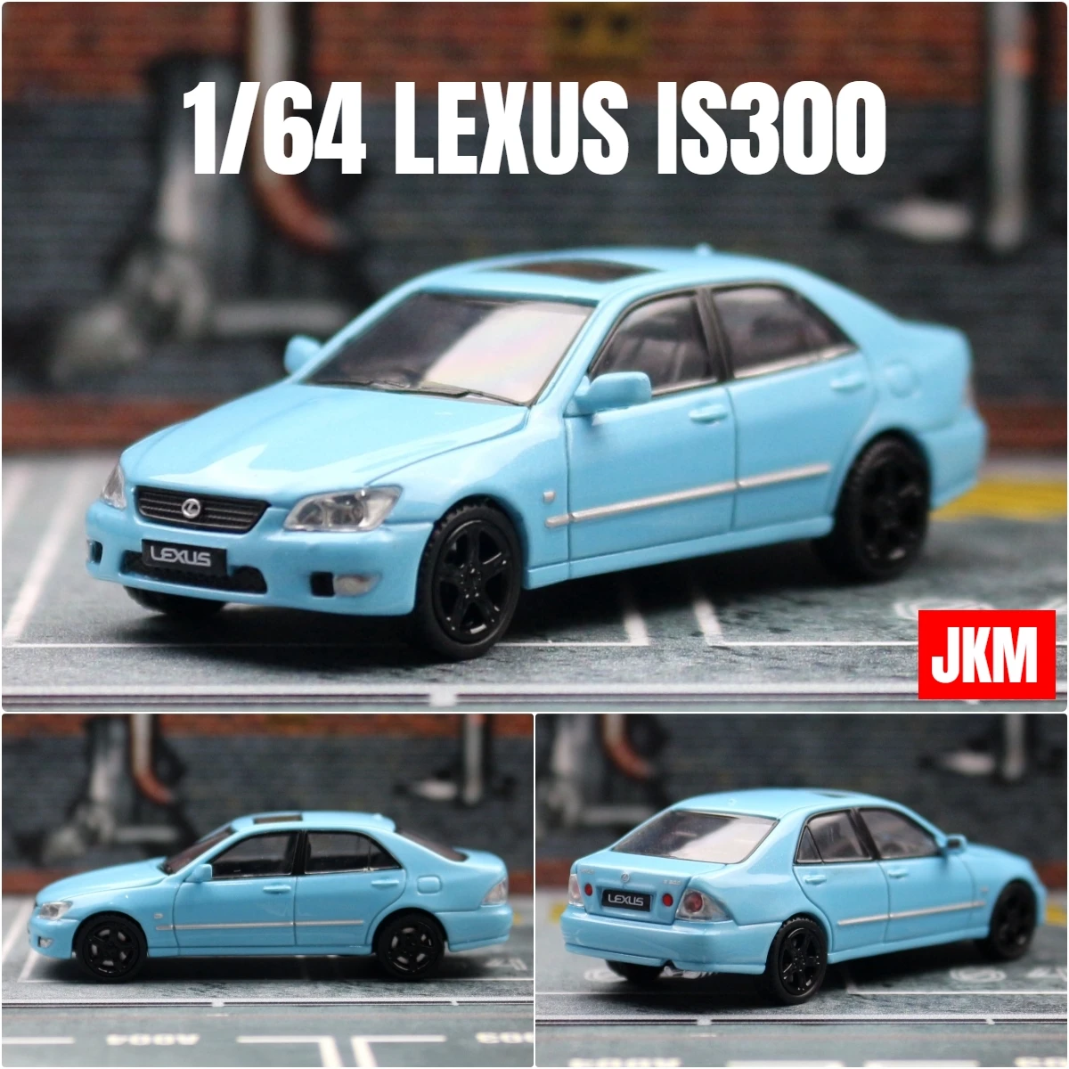 1/64 Lexus IS300 Sedan Miniature Model JKM 1:64 Premium Toy Car