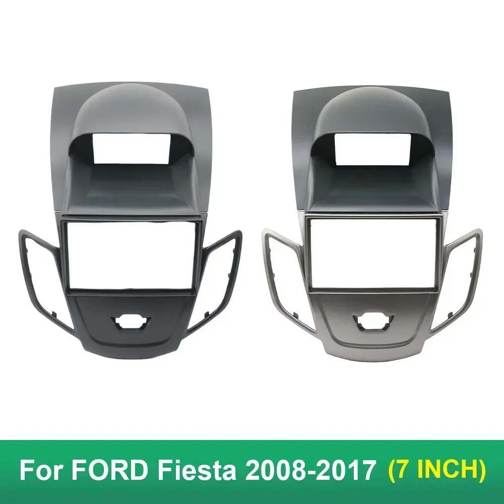 AUTODAILY Panel de Radio Fascia de coche 2Din de 7 pulgadas para FORD Fiesta 2008-2017 Kit de montaje de tablero de marco de Audio instalar placa frontal de Facia