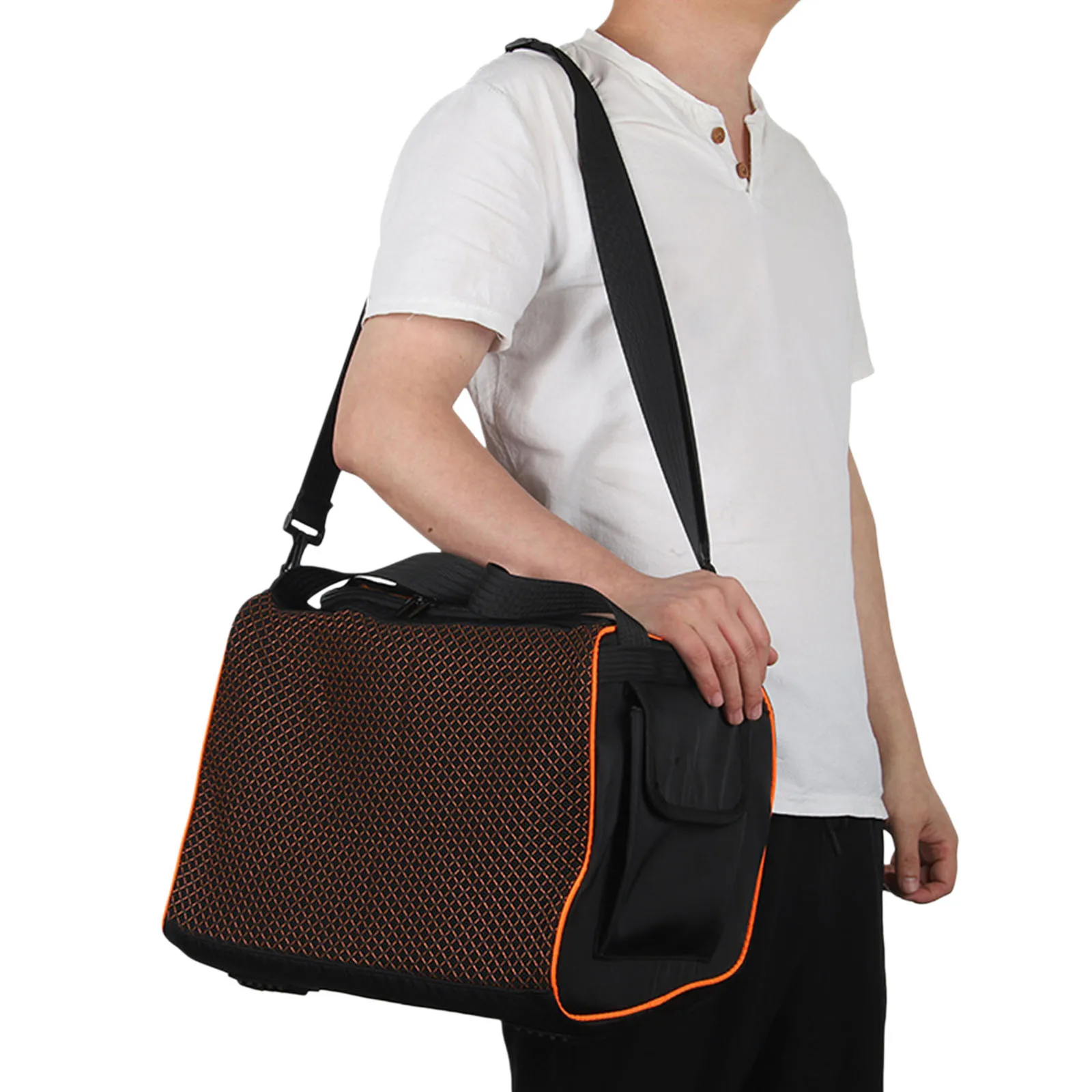 Waterproof Oxford Speaker Bag for BandBox Trio PE Foam Padded Multi Pocket Adjustable Strap Case