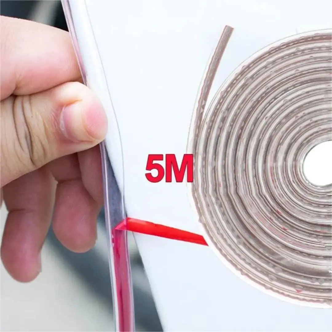 5M Transparent Car Door Edge PVC Scratch Protector Strips Car Anti-collision Sealing Strip Door Anti-scratch Transparent Strip