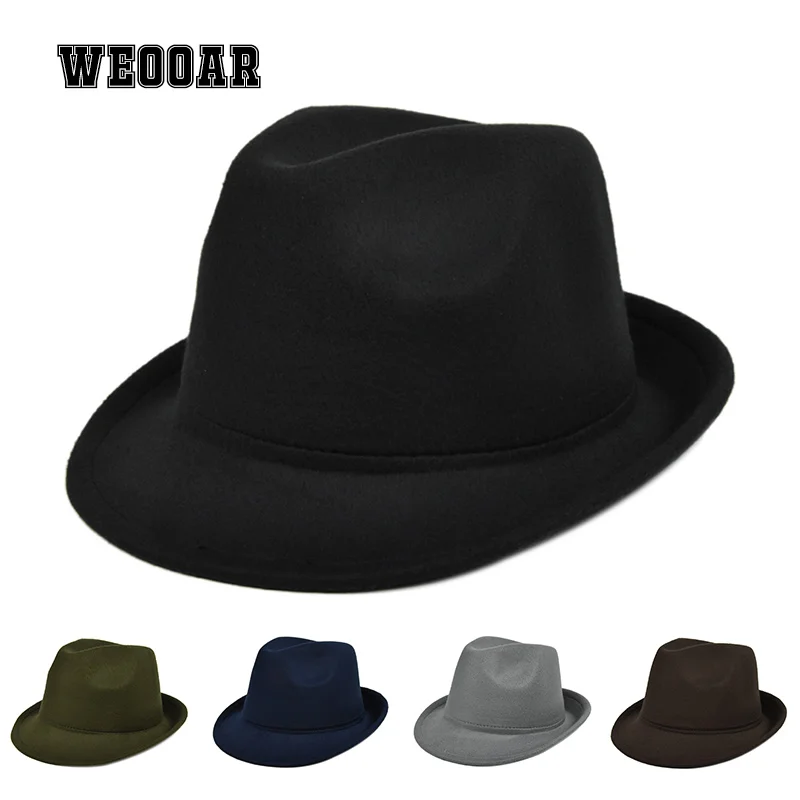 Vintage Fedora Hat Women Men Felt 2022 Luxury Ladies Cowboy Hats Party Black Wedding Church Derby Top Bonnet Men\'s Panama Bob