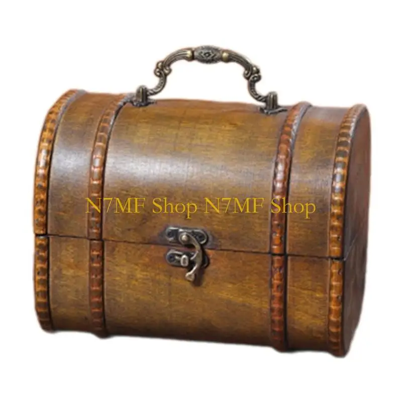 

N7MF деревянный футляр для ювелирных изделий, коробка для хранения ожерелья, элегантный деревянный футляр для ювелирных изделий,