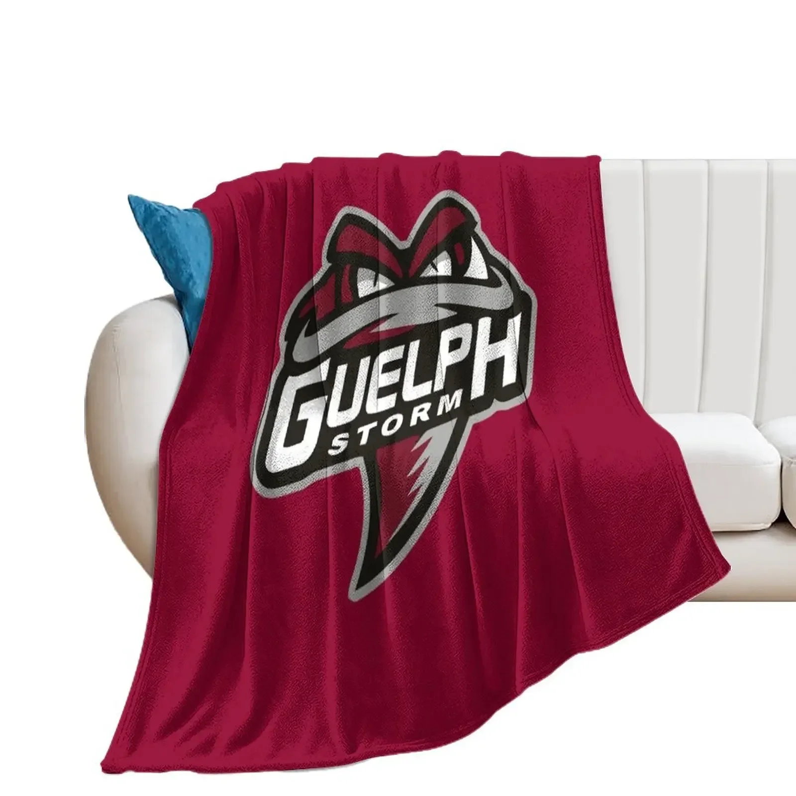 Guelph Storm Guelph Hockey Throw Blanket valentine gift ideas Flannel Fabric Vintage Blankets