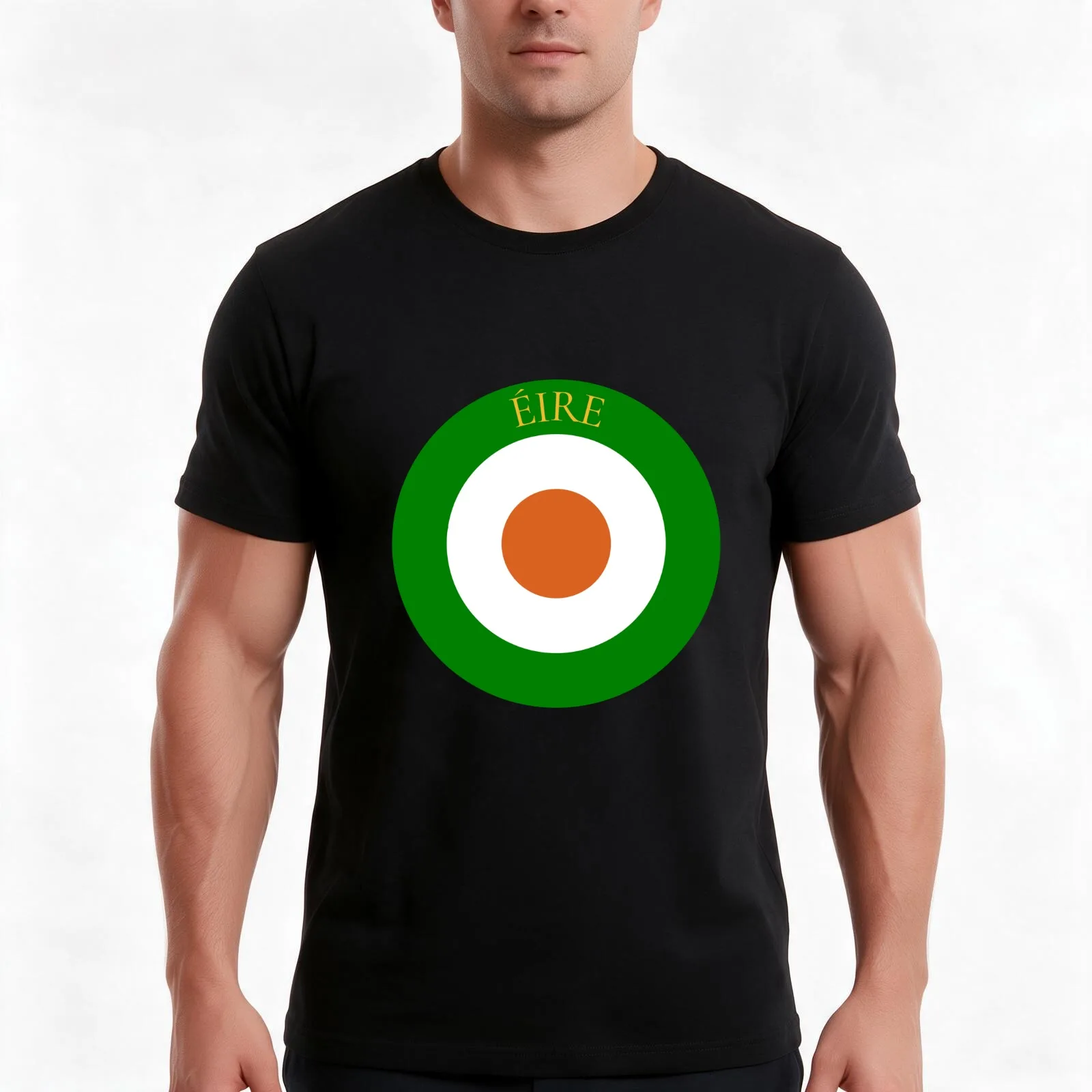 Ireland Flag Roundel T-Shirt Summer Casual Cotton Tee Oversized Streetwear Tops Vintage Graphic Print Loose Fit Short Sleeve