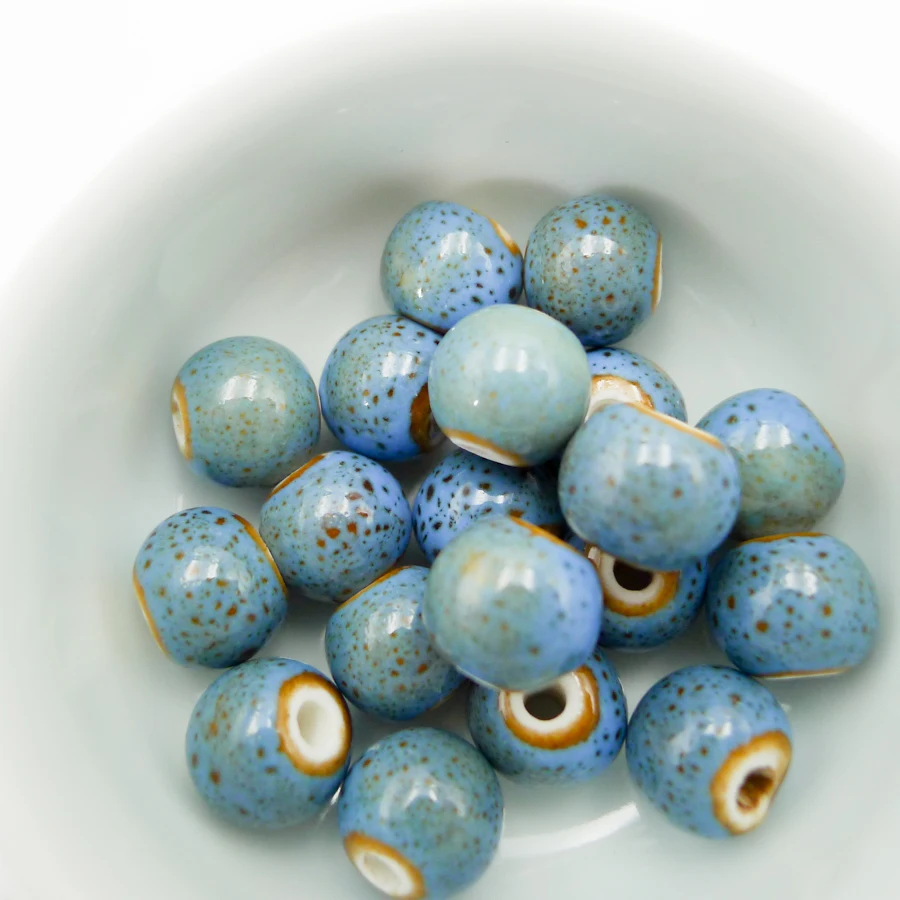 10# 40pcs DIY Ceramic Beads DIY  Not Silicone Porcelain Bead For Jewelry Making 10mm  Beads #A301A