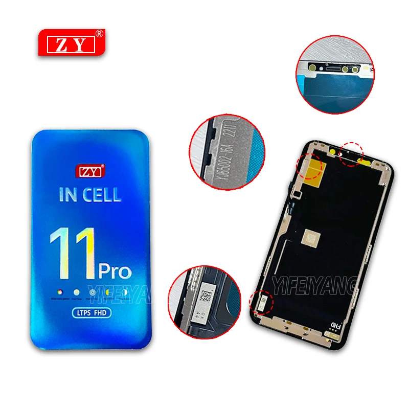 100% A ZY Incell For iPhone X XS Max 11 12 Pro Max 12Mini 13 Mini 14Plus LCD Touch Screen Digitizer Assembly Display Replacement