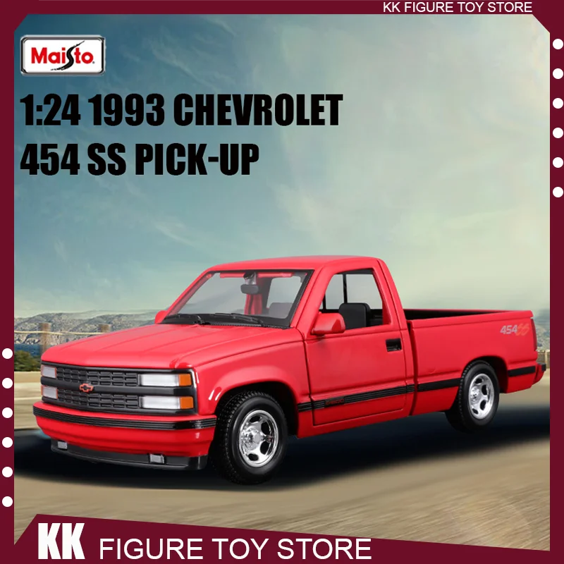 

Maisto 1:24 1993 Chevrolet 454SS Pick-Up Pickup Truck Car Diecast Model Edition Alloy Luxury Vehicle Sport Toys birthday Gifts