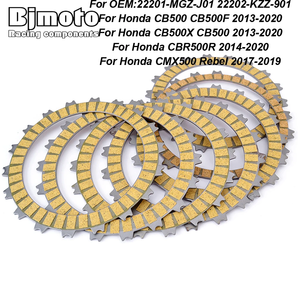 

Motorcycle Clutch Friction Plates For Honda CB500 CB500F CB500X CB 500 2013-2020 CBR500R 2014-2020 CMX500 Rebel 2017-2019