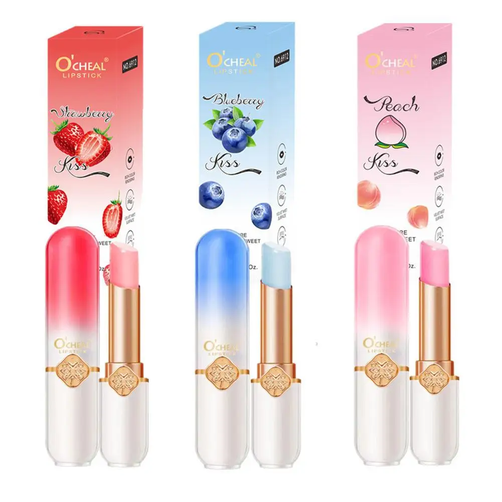 Pelembap bibir warna berubah warna, lipstik Jelly tahan lama, perawatan bibir Gloss grosir