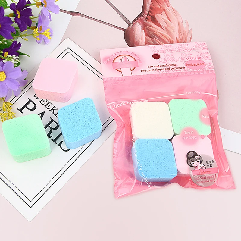 4 قطعة/المجموعة الماس شكل الوجه ماكياج مسحوق نفخة الملونة إسفنجة لينة BB كريم نفخة مستحضر إخفاء العيوب مسحوق نفخة الجمال أدوات