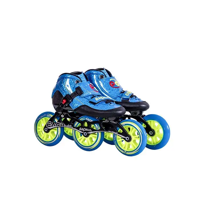 Professional Speed Skating Shoes Kids 4-Wheel 100mm/90mm Roller Inline Skates Carbon Fiber Racing Shoes Aluminum Chassis PU