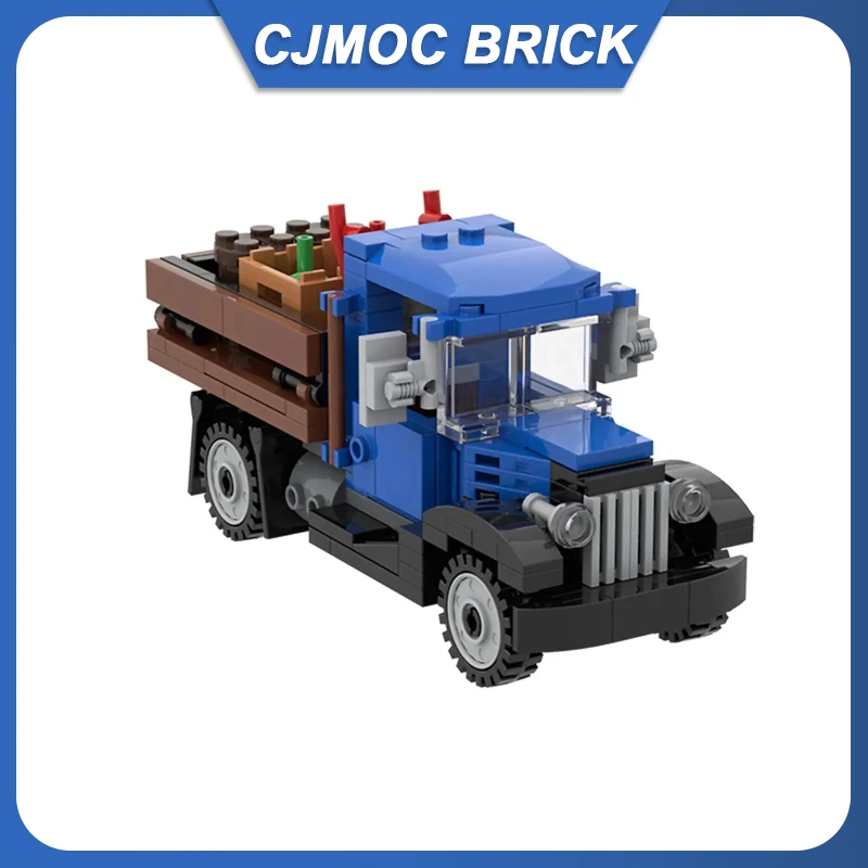 

MOC Building Block Car Series 1930s Delivery / Farm Truck Commercial Trucks Toys Set Assembling Brick Toys MOC-5823