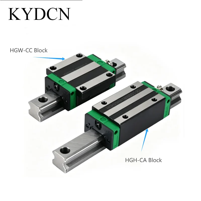 600-1000mm HGR15 Linear Guide Kit Width 15mm Bearing Steel Linear Rod with HGH15CA/HGW15CC Bearing Block for CNC 3D Printer Part