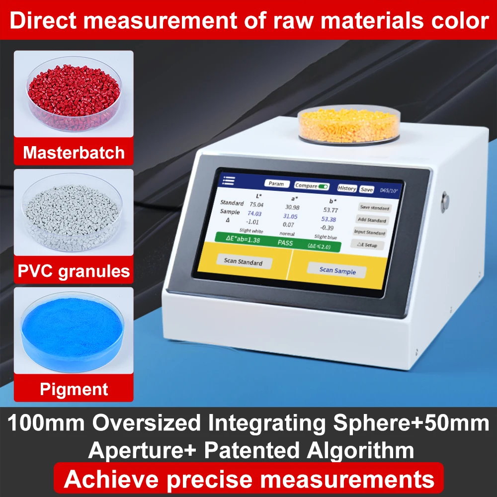 Wholesale 177 D/8 Plastic Granules Color Matching Spectrophotometer Masterbatch Bechtop Colorimeter Spectrophotometer