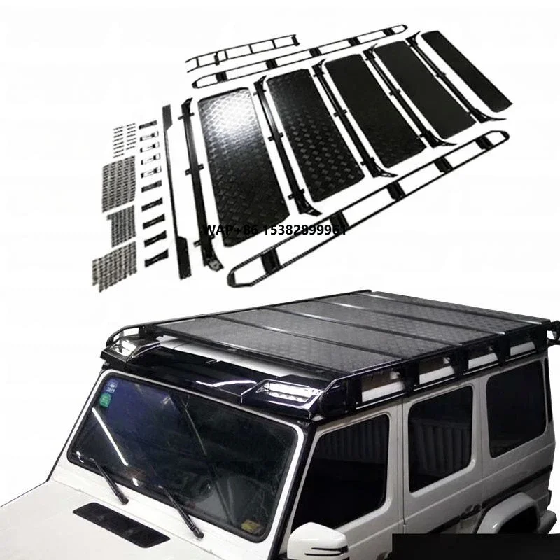 

Suitable for G Class W463 1990~2018y Car Stainless Steel Cargo Carrier Roof Luggage Rack with Rear Ladder Without Sunroof