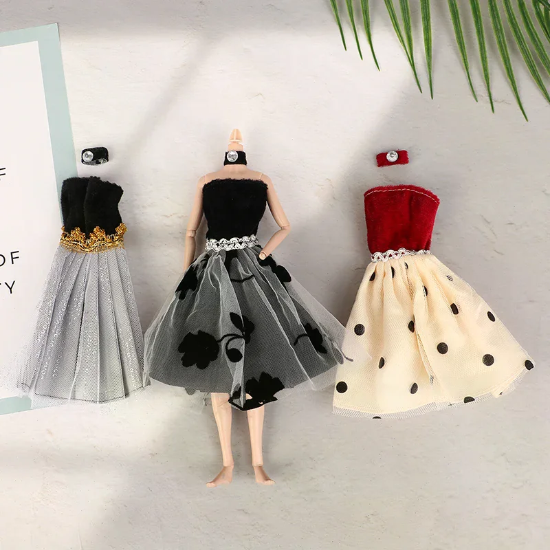 ملابس دمى مأدبة حفلة فستان جميل لدمية 11.5 بوصة مثير موضة إكسسوارات دمي ، فستان للفتيات #4