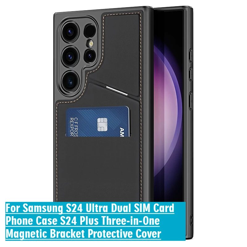 

Triple-in-one Magnetic Stand Protective Case for Samsung S24 Plus/S24 Ultra