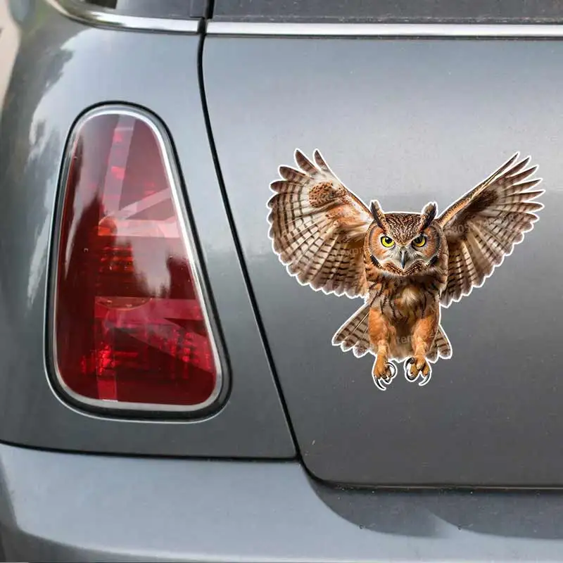 Owl Car Sticker Decal Vinyl Detachable Waterproof Outdoor Car Bumper Window Notebook Computer Decoration Auto Parts Y395