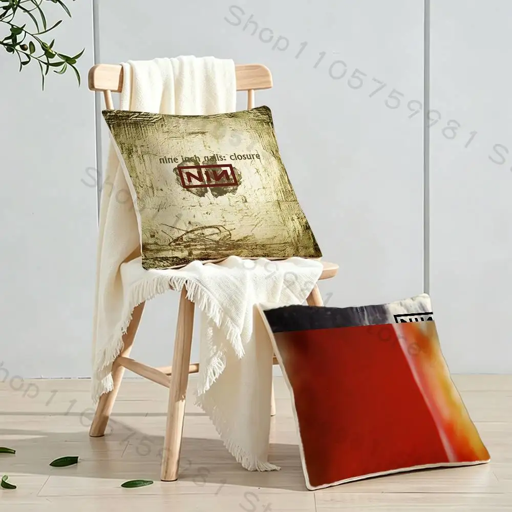 N-Nine Inch Nails The Fragile Single Cartoon Printing Pillowcase Customized Pillow Cover for Sofa Home Decor
