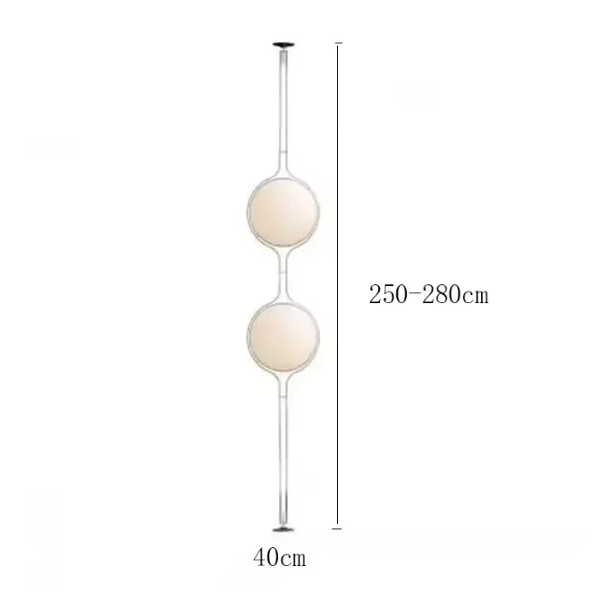 Delord Vloerlamp Eenvoudig Ontwerp Led Chroom Metaal Wit Acryl Bal Licht Woonkamer Hotelkamer Huisdecoratie Lamp