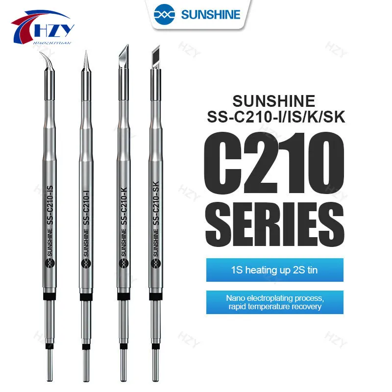 SUNSHINE C210 Series Integrated Soldering Iron Tips Heating Core Efficient Heat Conduction Temperature Recovery for S210 C210