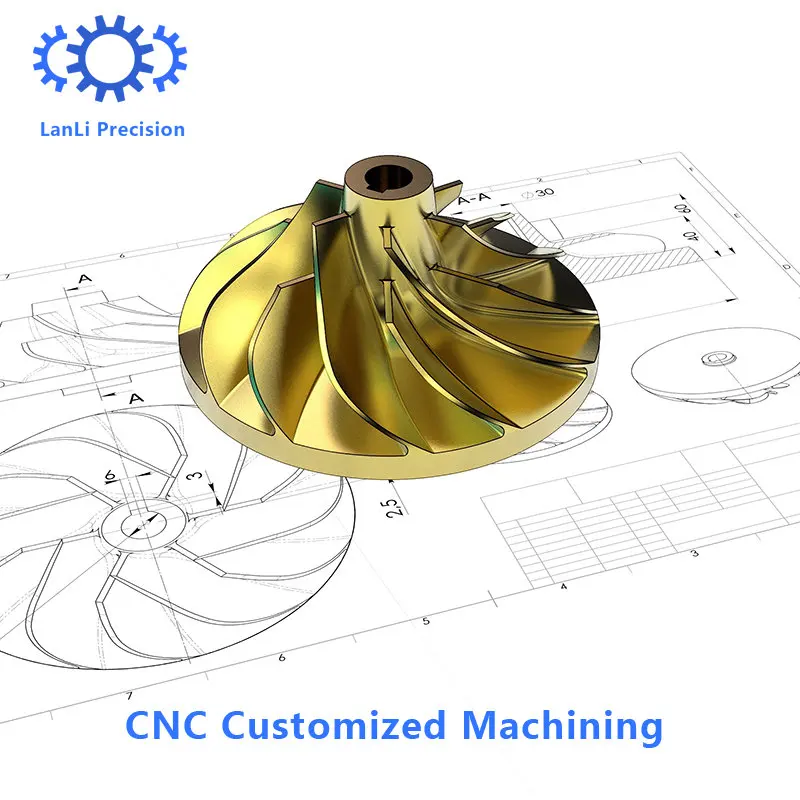 Custom Impeller Processing For Water Pump High Precision CNC Impeller Machining Welcome Your Design 1 pcs order welcome