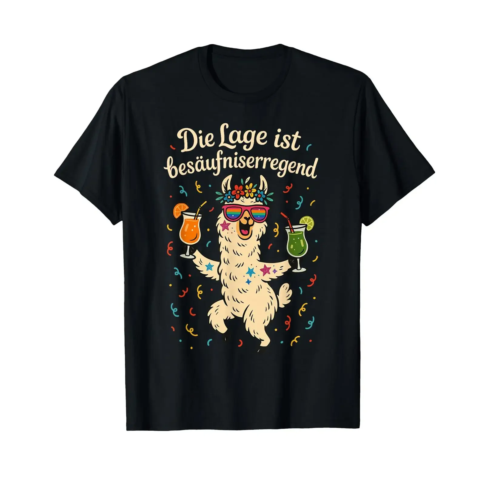 Funny Party Gadgets The situation is intoxicating Llama T Shirt vintage Washed Versatile streetwear Slightly Casual Unisex