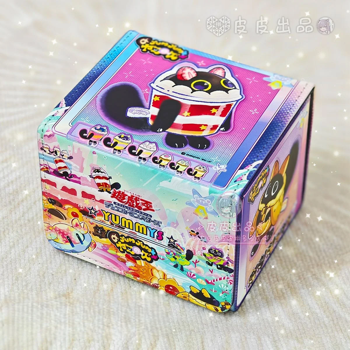 

Yu-Gi-Oh! Cupsy Yummy Theme Large-capacity Board Game Card Box Leather Magnetic Yummy Surprise Game Collection Card Storage Box