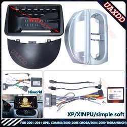 FOR 2001-2011 OPEL COMBO 2000-2006 CROSA 2004-2009 TIGRA 9INCH player Radio Android stereo Harness screens cables frame canbus
