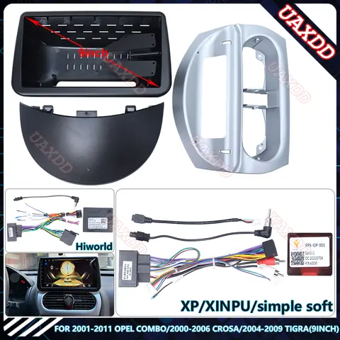 FOR 2001-2011 OPEL COMBO 2000-2006 CROSA 2004-2009 TIGRA 9INCH Player Radio Android Stereo Harness Screens Cables Frame Canbus