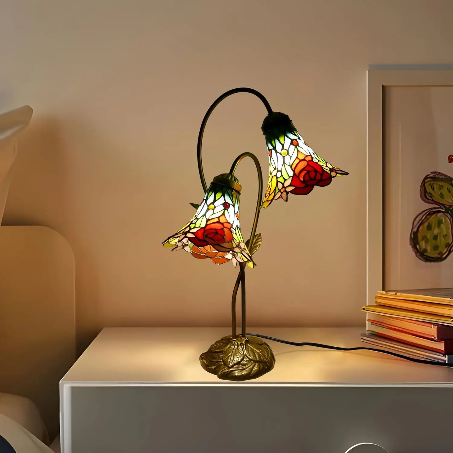 

Настольная лампа Nordic Creative с вертикальным хрустальным плафоном и железным корпусом для спальни, с питанием от сети переменного тока