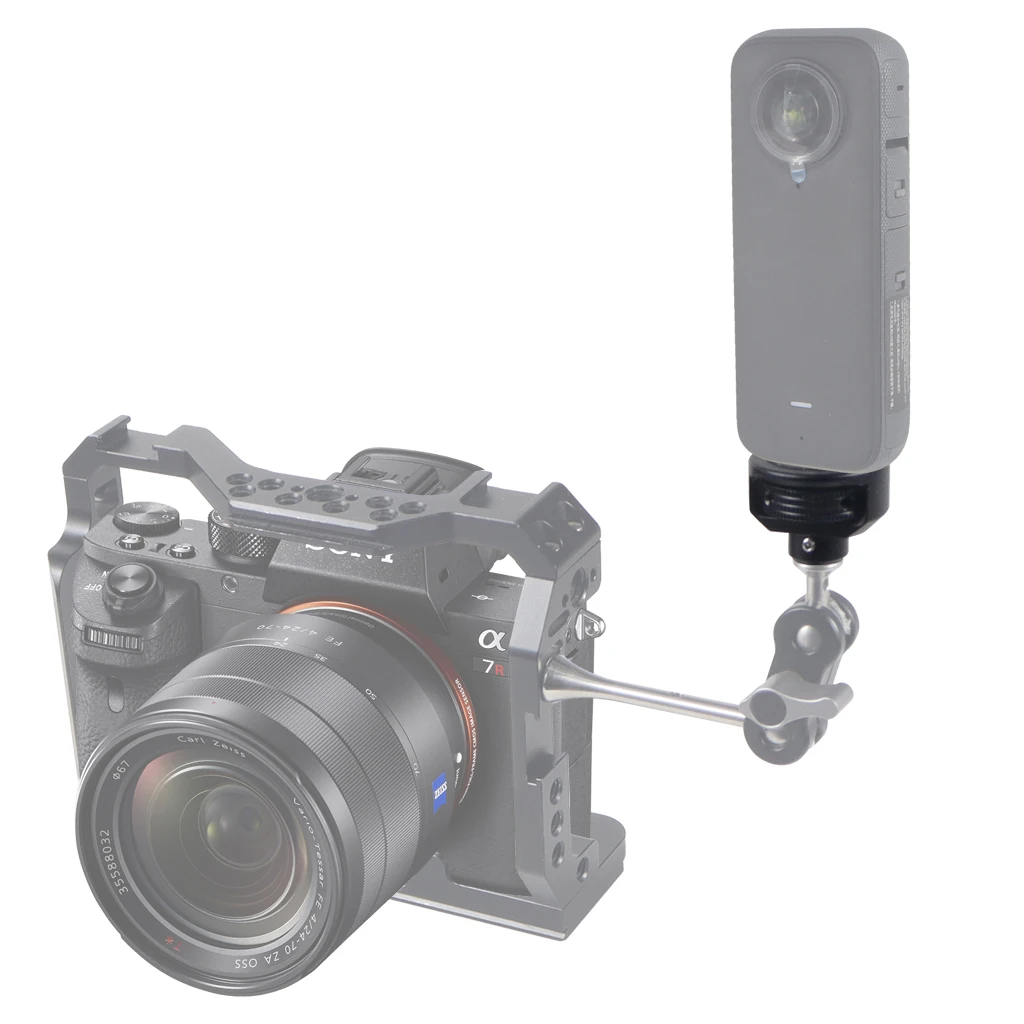 1/4" Female to Male Thread Screw Adapter Monopod Selfie Stick Mount Tripod Phone Holder for Gopro 13 12 Insta360 Pokect 3 Camera