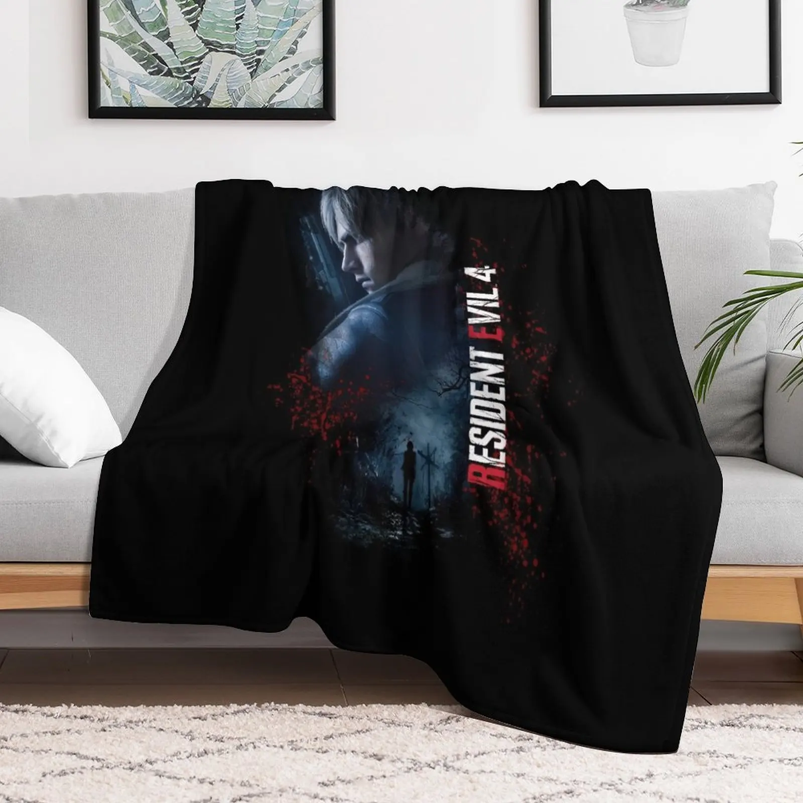 

Leon Kennedy RE4make Design 2 Throw Blanket Nap for babies Blankets Furry Moving Custom Blankets
