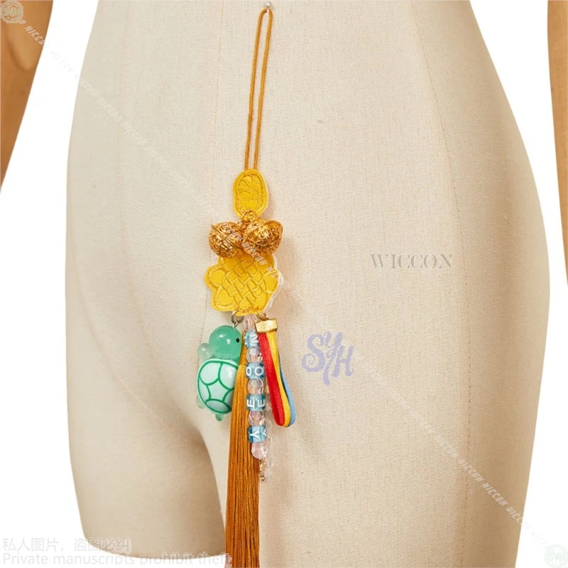 Kpop شيطان زوي تأثيري أنيمي زي لطيف الصينية عقدة الدعائم لطيف السلحفاة زوي اسم قلادة جيراي كي الفتيات الدعائم هالوين كوس