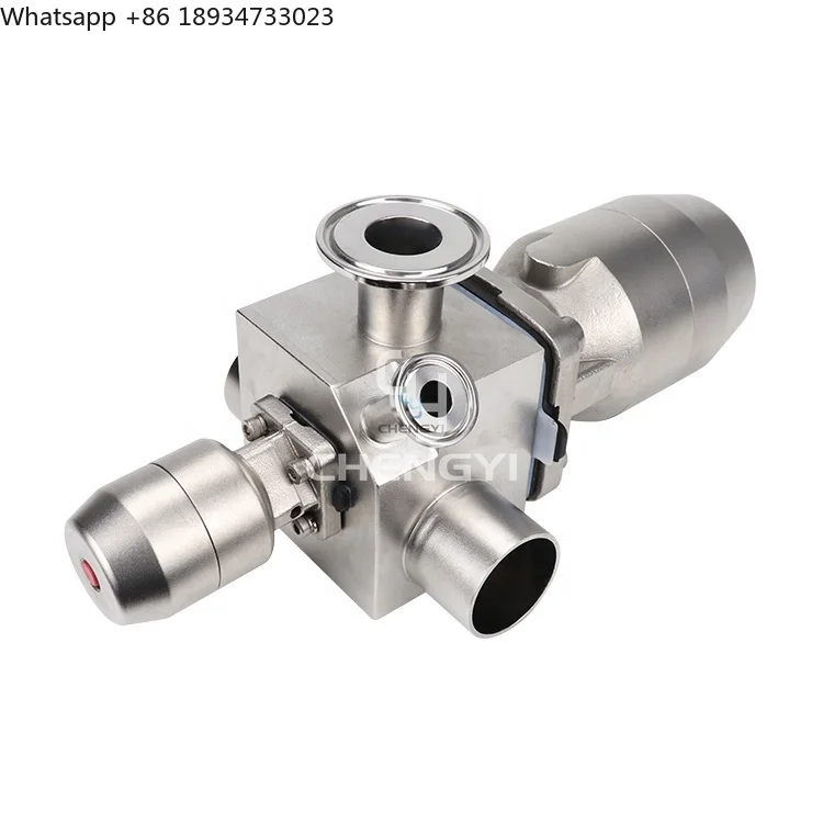Pharmaceutical Stainless Steel Tri Clamp Welded SS316 Pneumatic Sanitary Diaphragm Valve