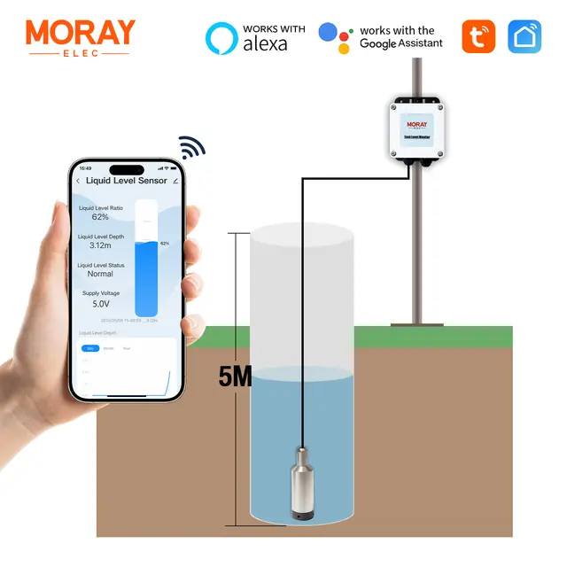 Moray ME202W 5m Tuya App Smart Home High Accuracy Underwater WIFI