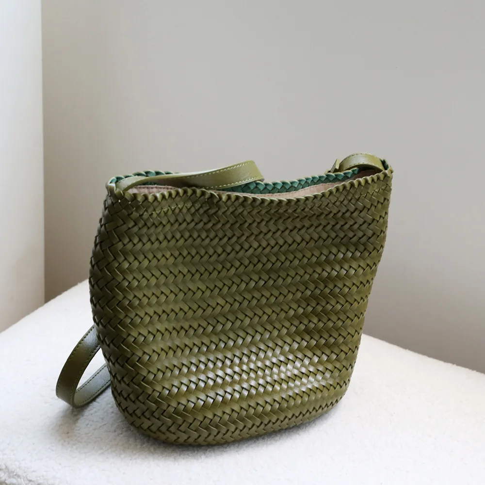 

Handwoven Buet Bag Casual Crossbody oulder Bag Vintage Commuter Women's Handbag ular Sle Name Woven Bag External Mat...