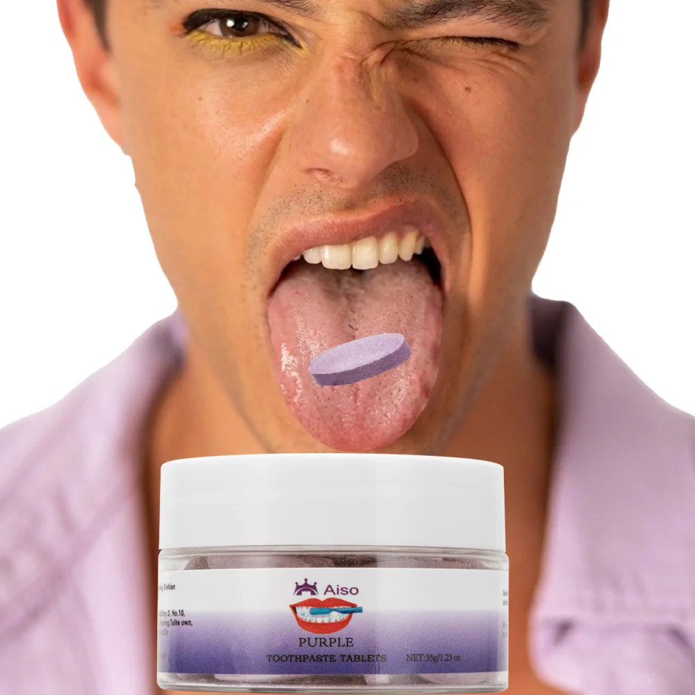 

1 шт. фиолетовая жевательная зубная паста, свежее дыхание, отбеливание зубов, необходимая для деловых поездок/путешествий