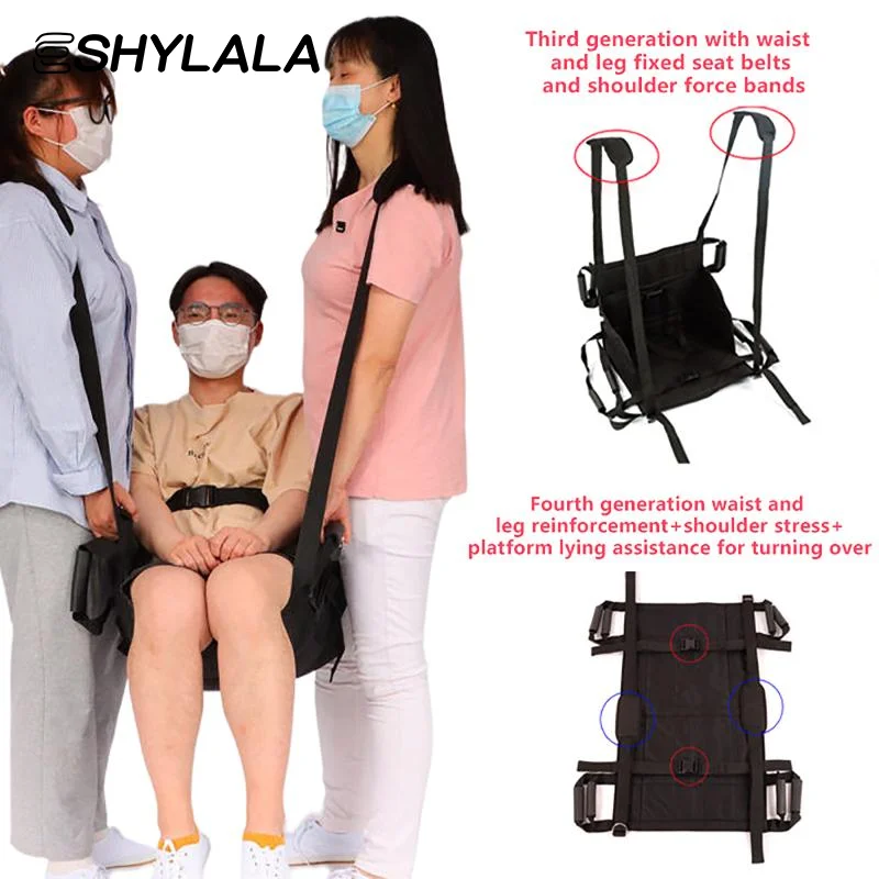 

Disabled Transfer Sling Belt for Elderly Adjustable Seat Pad with 6 Reinforced Handles for Hospital and Home Use