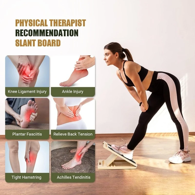 Wooden Balance Stretch Board Office Standing Pedal Core Coordination Yoga Trainer Portable Home Leg Workout Fitness Gear