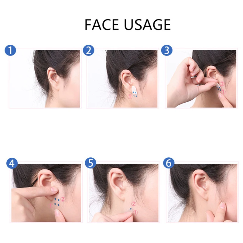 방수 V 페이스 메이크업 접착 테이프, 보이지 않는 통기성 리프트 페이스 스티커, 리프팅 조임 턱, 40 개/10 매/팩